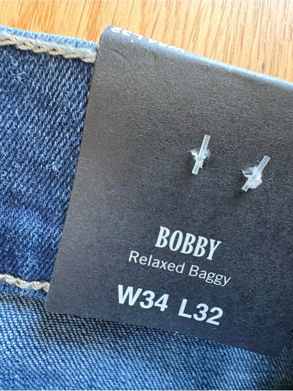 True Religion Bobby Baggy Mens Jeans W34 L32 Applique Blue Distressed Denim